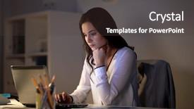  Presentation with procrastination - Slide deck featuring procrastination - business people deadline and technology background and a tawny brown colored foreground