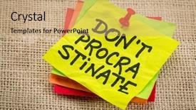  Presentation with procrastinate - Slides consisting of procrastination - do not procrastinate reminder background and a coral colored foreground