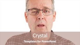  Presentation with undecided - Presentation design enhanced with procrastination - man undecided and procrastinating background and a coral colored foreground