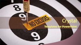  Presentation with procrastination - Beautiful presentation theme featuring procrastination - no excuses backdrop and a tawny brown colored foreground