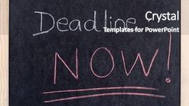  Presentation with procrastination - Amazing PPT layouts having procrastination - now deadline written on blackboard backdrop and a dark gray colored foreground