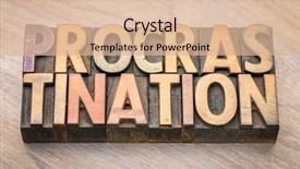  Presentation with color blocks - PPT layouts having procrastination word abstract in vintage background and a coral colored foreground