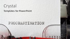  Presentation with procrastination - Theme having procrastination-word-written background and a white colored foreground
