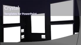  Presentation with square wall frame - Amazing presentation having procto - black wall in museum backdrop and a  colored foreground