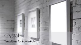  Presentation with square wall frame - Theme featuring procto - three frames on white wall background and a light gray colored foreground