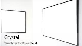  Presentation with empty - PPT theme featuring procto - two empty frames on white background and a white colored foreground