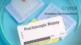  Presentation with rectal cancer - PPT theme with proctoscopic-biopsy-a-small-piece background and a light blue colored foreground
