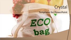  Presentation with organic - Slide deck consisting of procurement - bag with organic products isolated background and a coral colored foreground