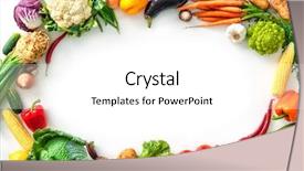  Presentation with frame - Amazing presentation design having produce - frame of assorted fresh vegetables backdrop and a white colored foreground