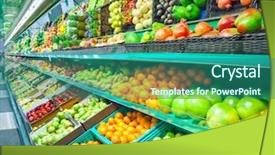  Presentation with fruits - Slides enhanced with produce - fruits background and a ocean colored foreground