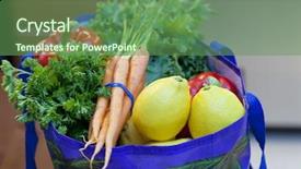  Presentation with grocery bag - Cool new presentation with produce in a grocery bag backdrop and a ocean colored foreground