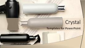  Presentation with PRODUCT - PPT layouts having product - composition with hair dryer background and a lemonade colored foreground