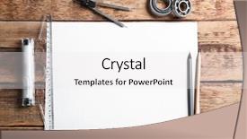  Presentation with product development - Cool new slide deck with product development - engineering supplies and sheet backdrop and a white colored foreground