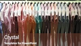  Presentation with clothes shop - Cool new PPT theme with product display - business woman clothes store shop backdrop and a tawny brown colored foreground