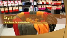  Presentation with forklift racks - Cool new presentation theme with product display - shelves and racks with socks backdrop and a tawny brown colored foreground