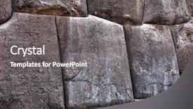  Presentation with masonry - Amazing presentation design having product features - big stones in an old backdrop and a  colored foreground