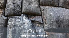  Presentation with wall - PPT theme consisting of product features - large stone wall wall close-up background and a gray colored foreground