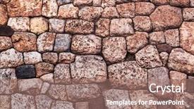  Presentation with masonry - Presentation theme featuring product features - old and solid masonry background and a  colored foreground