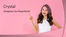  Presentation with broad - Audience pleasing presentation design consisting of product isolated over pink backdrop and a lemonade colored foreground