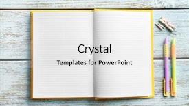  Presentation with knowledge - Slides consisting of product knowledge - blank notebook with colorful stationery background and a white colored foreground