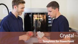  Presentation with mechanical engineers mechanical engineering science - Cool new slides with product knowledge - engineering students using 3d printer backdrop and a red colored foreground