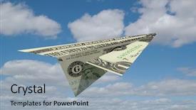  Presentation with airplane - Colorful slide set enhanced with product launch - paper airplane made backdrop and a light blue colored foreground