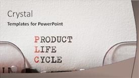  Presentation with product - Theme having product-life-cycle-phrase-written background and a white colored foreground