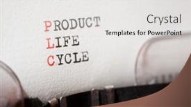  Presentation with product - Audience pleasing PPT layouts consisting of product-life-cycle-phrase-written backdrop and a white colored foreground