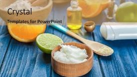  Presentation with natural ingredients - PPT layouts featuring product making - natural ingredients for preparing deodorant background and a yellow colored foreground