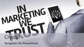  Presentation with trust - Presentation with product place price promotion - business man with the text background and a  colored foreground