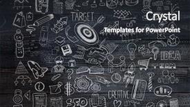  Presentation with product evaluation - PPT theme with product presentation item ranking background and a dark gray colored foreground