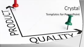  Presentation with quality product - Theme featuring product quality prodchart with green background and a white colored foreground
