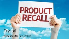  Presentation with product - Slides with product recall card with sky background and a arctic colored foreground