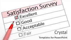  Presentation with product evaluation - Slide deck having product review - customer service evaluation form background and a white colored foreground