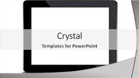  Presentation with computer - Slide set enhanced with product review - tablet computer isolated on white background and a white colored foreground