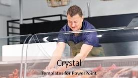  Presentation with fish people - Presentation design consisting of product showcase - food sale small business background and a lemonade colored foreground