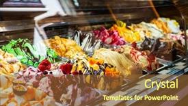  Presentation with ice cream popsicles organic dietary - Slides having product showcase - ice cream in rome italy background and a tawny brown colored foreground