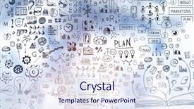  Presentation with success pic - Presentation design enhanced with production achievement - strategy for success achieving background and a  colored foreground