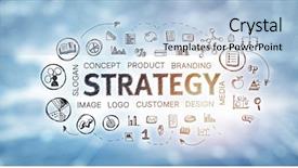  Presentation with strategy - Beautiful presentation theme featuring production achievement - strategy for success achieving backdrop and a  colored foreground