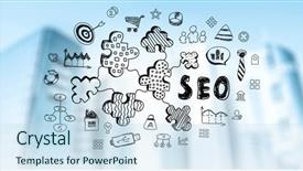  Presentation with huddle up for success - PPT layouts enhanced with production achievement - strategy for success achieving background and a  colored foreground