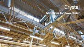  Presentation with manufacture - Presentation theme featuring production concept - ventilation pipes system background and a tawny brown colored foreground