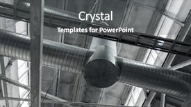  Presentation with manufacture - Amazing presentation having production concept - ventilation pipes system backdrop and a dark gray colored foreground