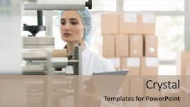  Presentation with quality control - Audience pleasing slide deck consisting of production during quality control backdrop and a coral colored foreground