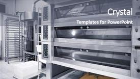  Presentation with bakery - Presentation consisting of production flour - modern electric ovens in bakery background and a  colored foreground