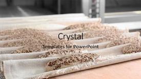  Presentation with flour - PPT layouts consisting of production flour - raw loaves of bread background and a soft green colored foreground