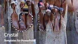  Presentation with flea - PPT theme with production from the flea market background and a gray colored foreground