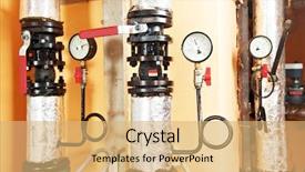  Presentation with circulation - Audience pleasing presentation consisting of production indicator - closeup of manometer pipes backdrop and a coral colored foreground