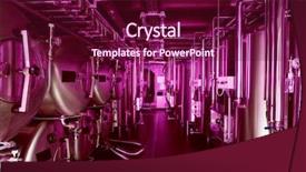  Presentation with brewery - PPT theme enhanced with muslim traditional clothing woman background and a gray colored foreground