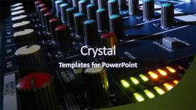  Presentation with element - Presentation enhanced with production indicator - mixing console at night element background and a wine colored foreground