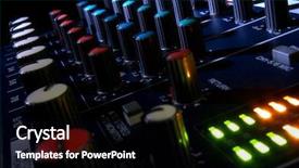  Presentation with element - Theme with production indicator - mixing console in dark element background and a black colored foreground